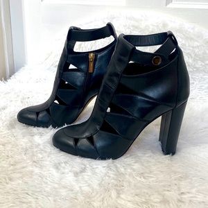Jimmy Choo Women’s Booties. Black Leather -size 37.
